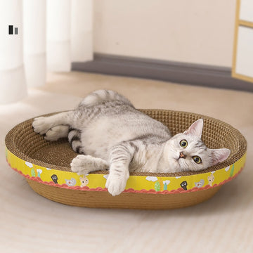 Oval Cat Scratch Board Kitten Grinding Claws Furniture